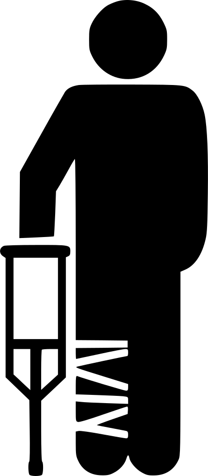 Broken Leg Comments Clipart (430x980), Png Download