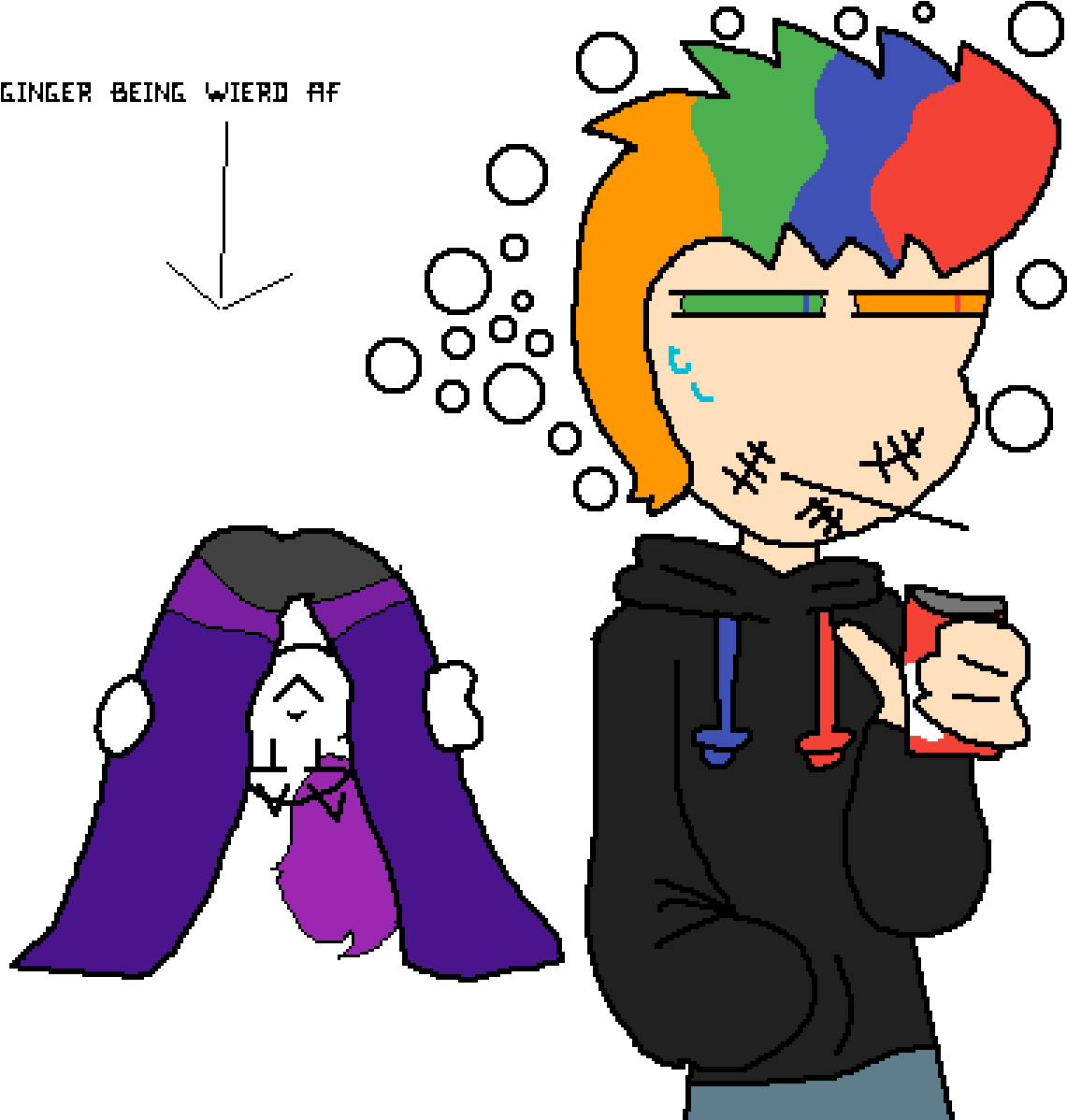 Ginger Being Weird Af Clipart (1200x1200), Png Download