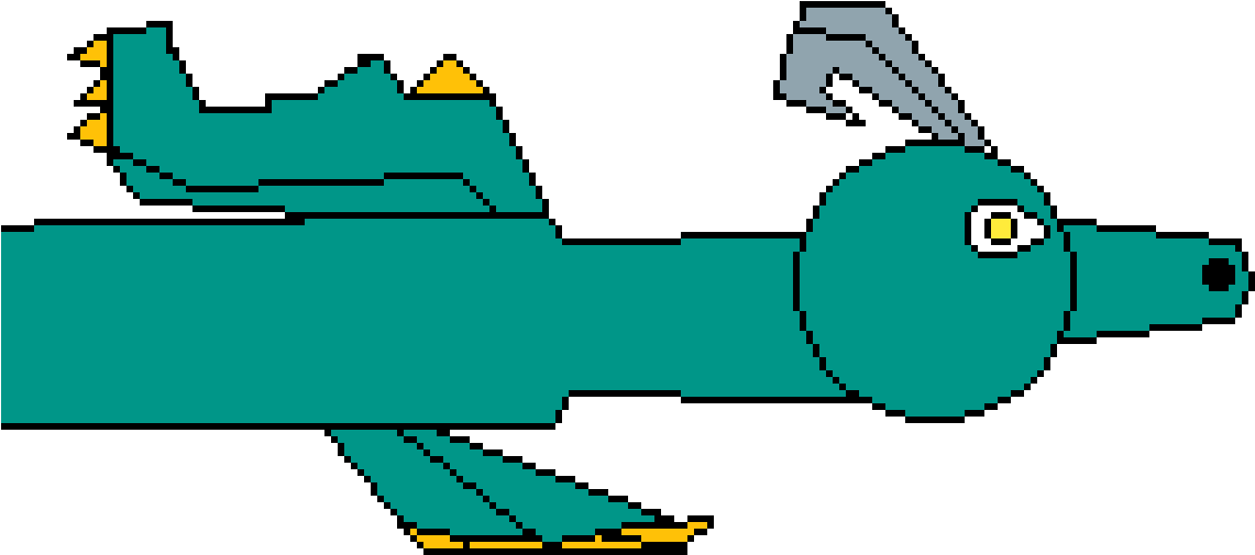 Wierd Dragon Clipart (1200x600), Png Download