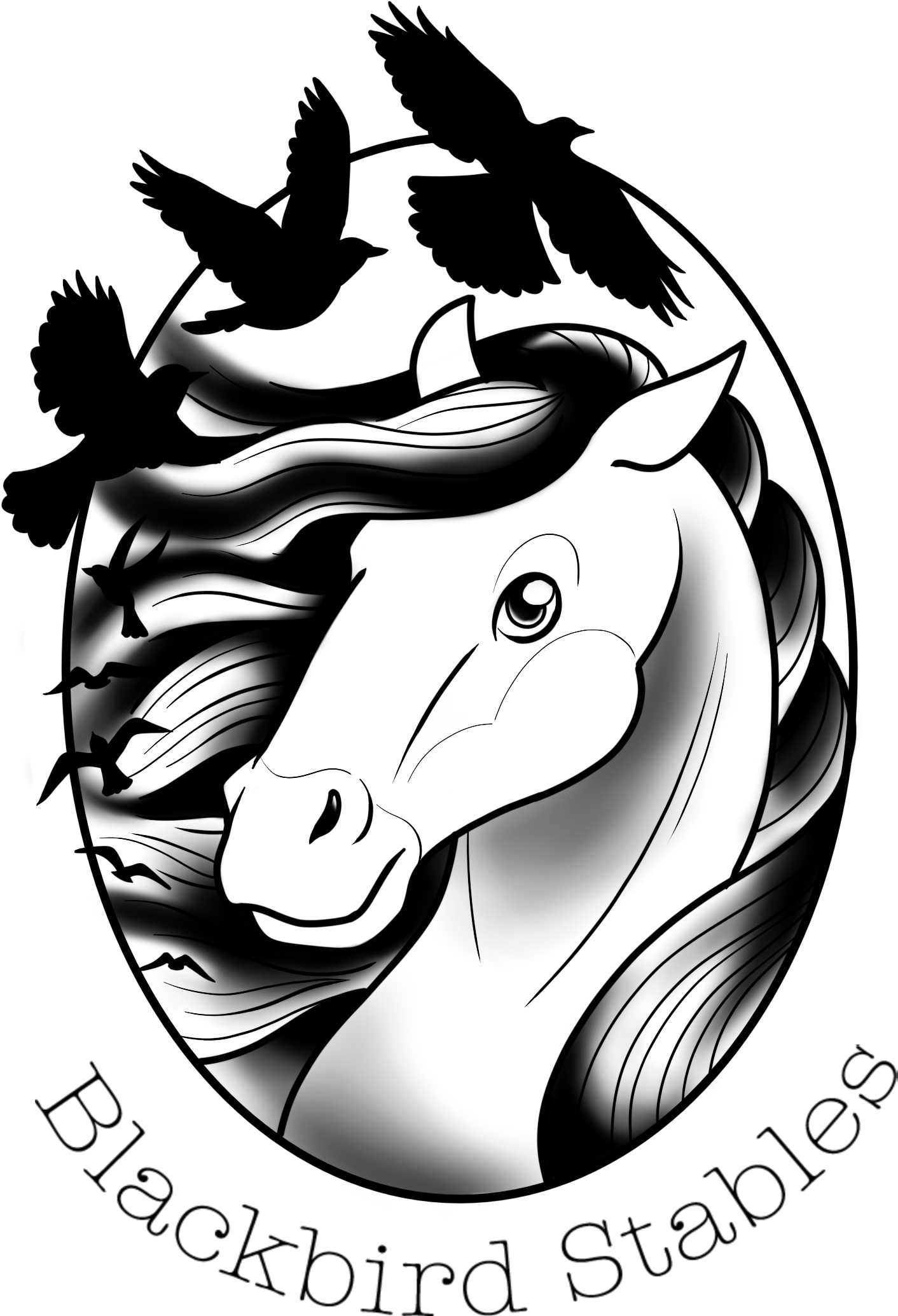 Blackbird Stables Blackbird Stables Clipart (1498x2142), Png Download