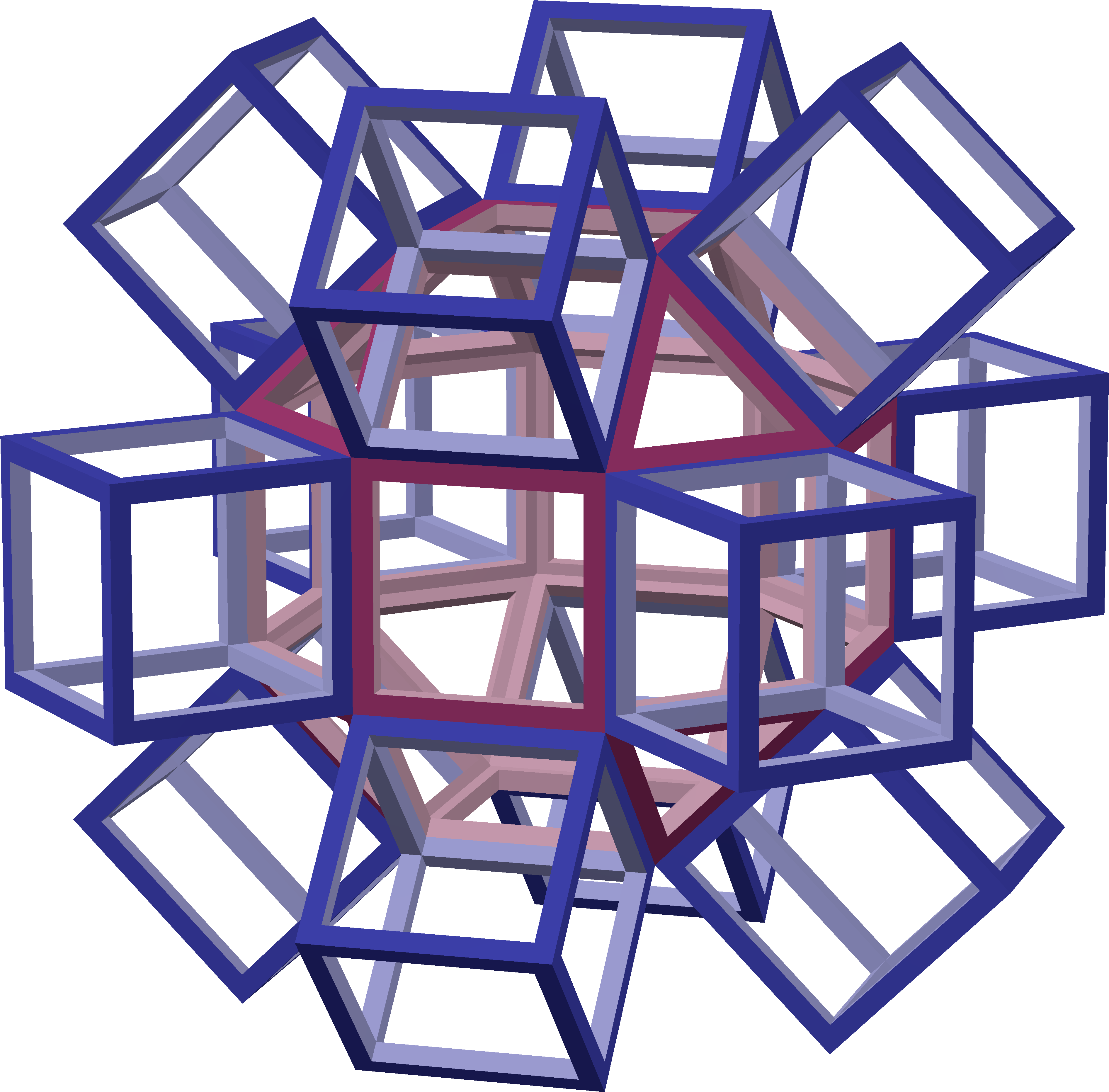 Small In Great Rhombi 6-8, Davinci Small With Cubes Clipart (3912x3864), Png Download