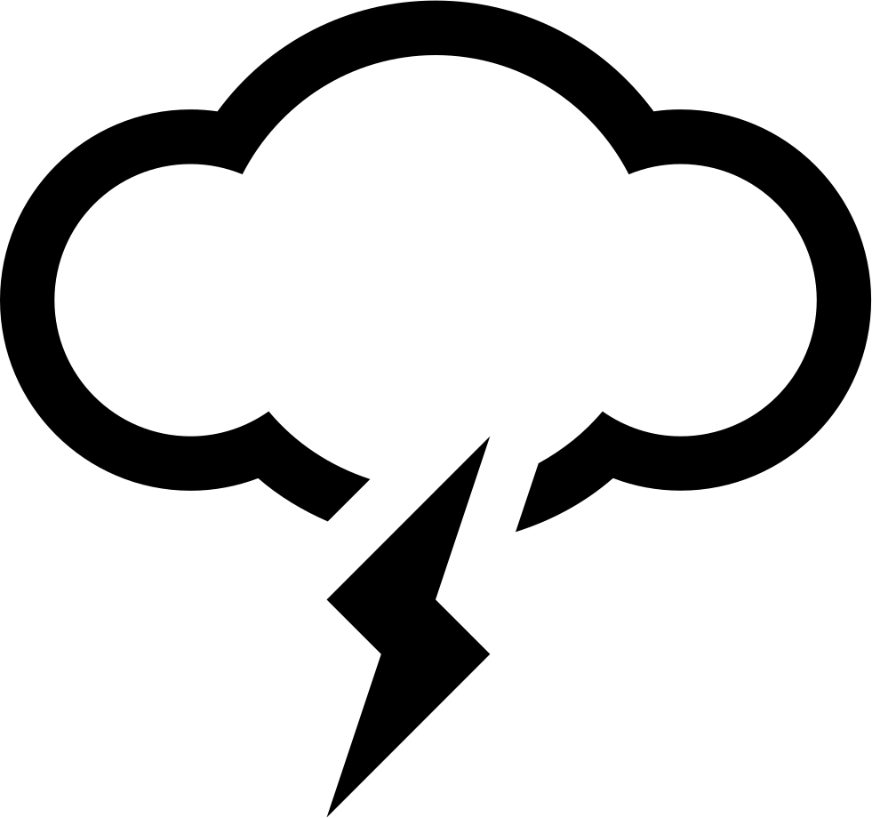 Lightning Weather Cloud Comments Clipart (981x920), Png Download