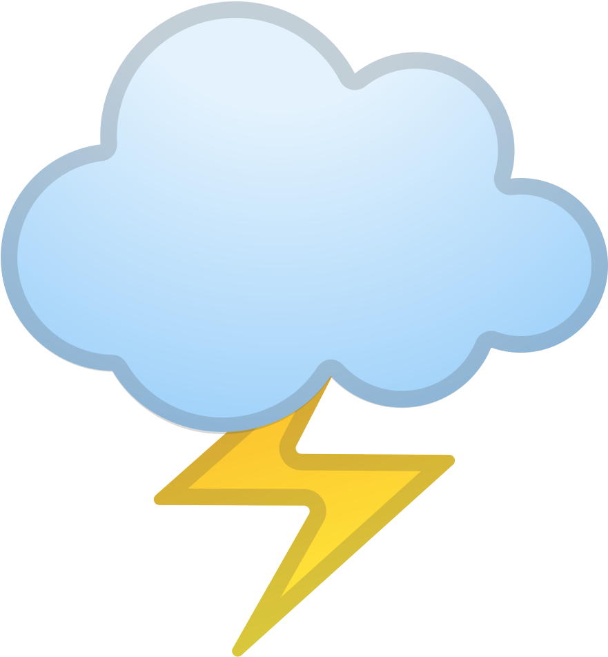 Cloud With Lightning Icon Clipart (1024x1024), Png Download