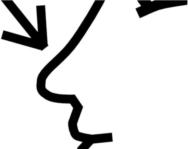 Nose Clipart Black And White - Png Download (640x480), Png Download