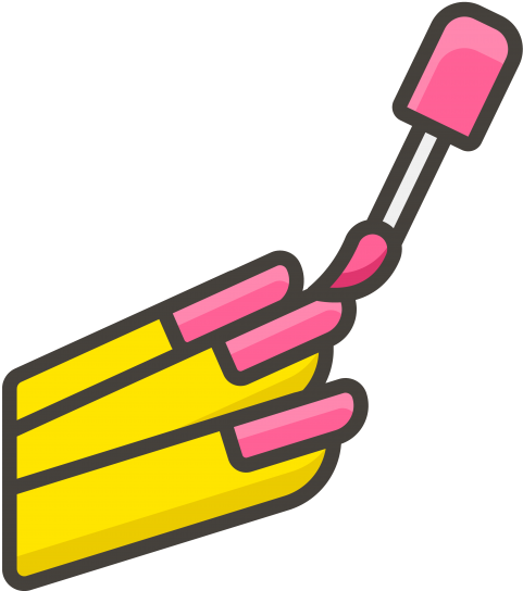 Nail Polish Emoji Clipart (866x650), Png Download