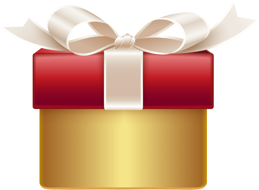 Free Png Download Gold Red Gift Clipart Png Photo Png Transparent Png (850x626), Png Download