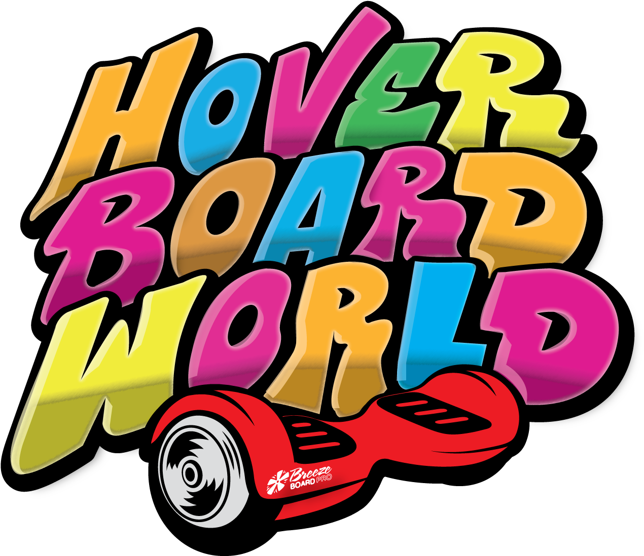 Hoverboard World Logo Alpha Clipart (1316x1138), Png Download