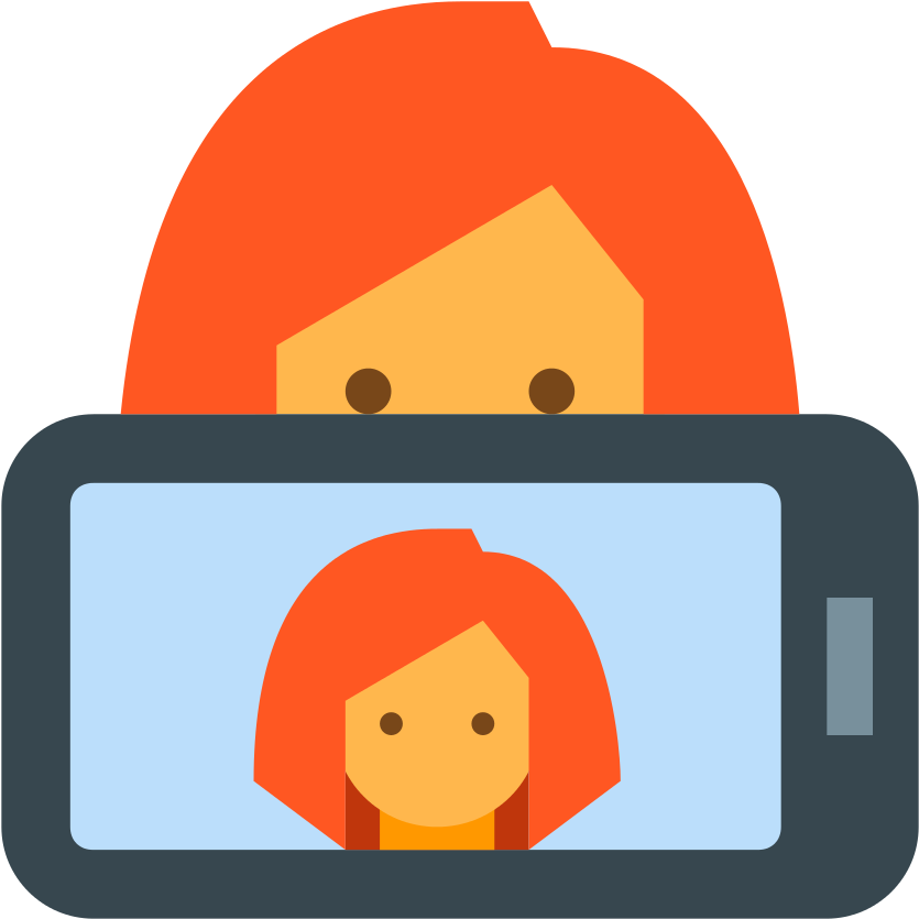Icons8 Flat Selfie Clipart (1000x1000), Png Download