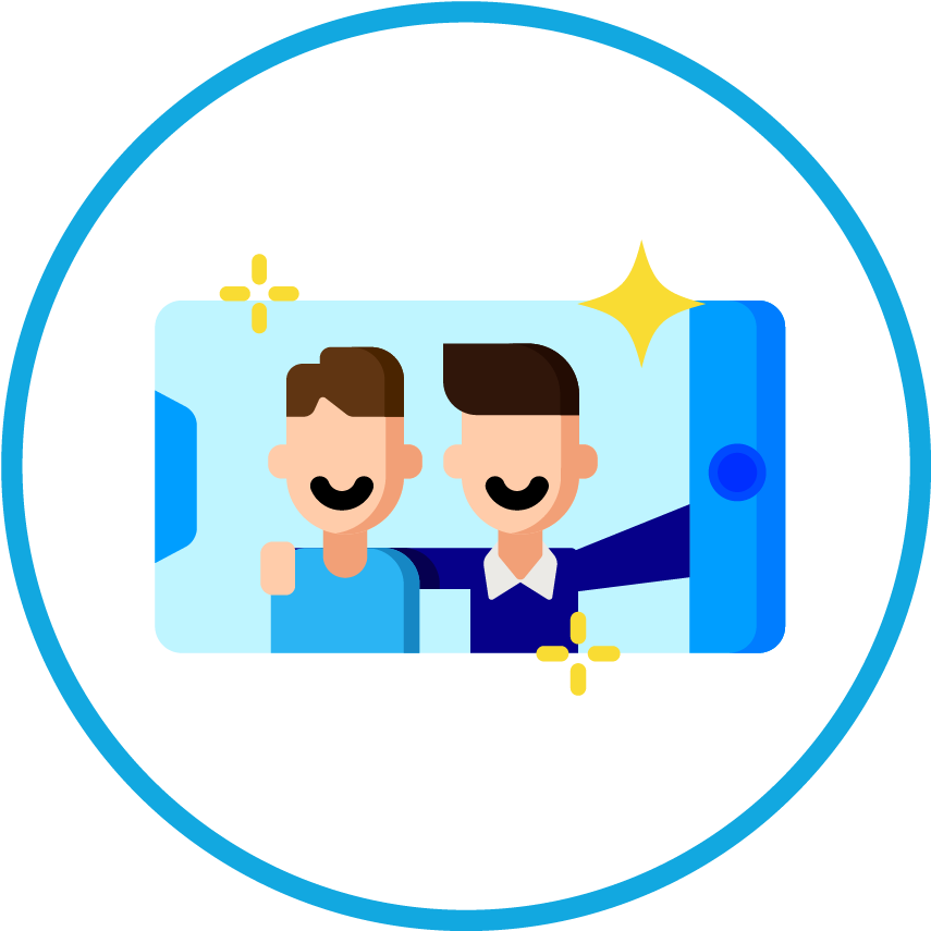 A Selfie Or Video To Show Support Clipart (897x897), Png Download