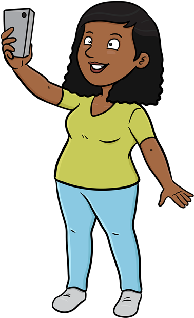 Taking A Selfie Clipart (618x618), Png Download