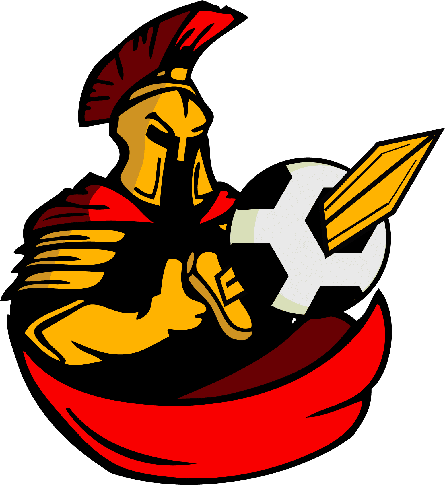 Spartan Soccer Clipart (1571x1745), Png Download