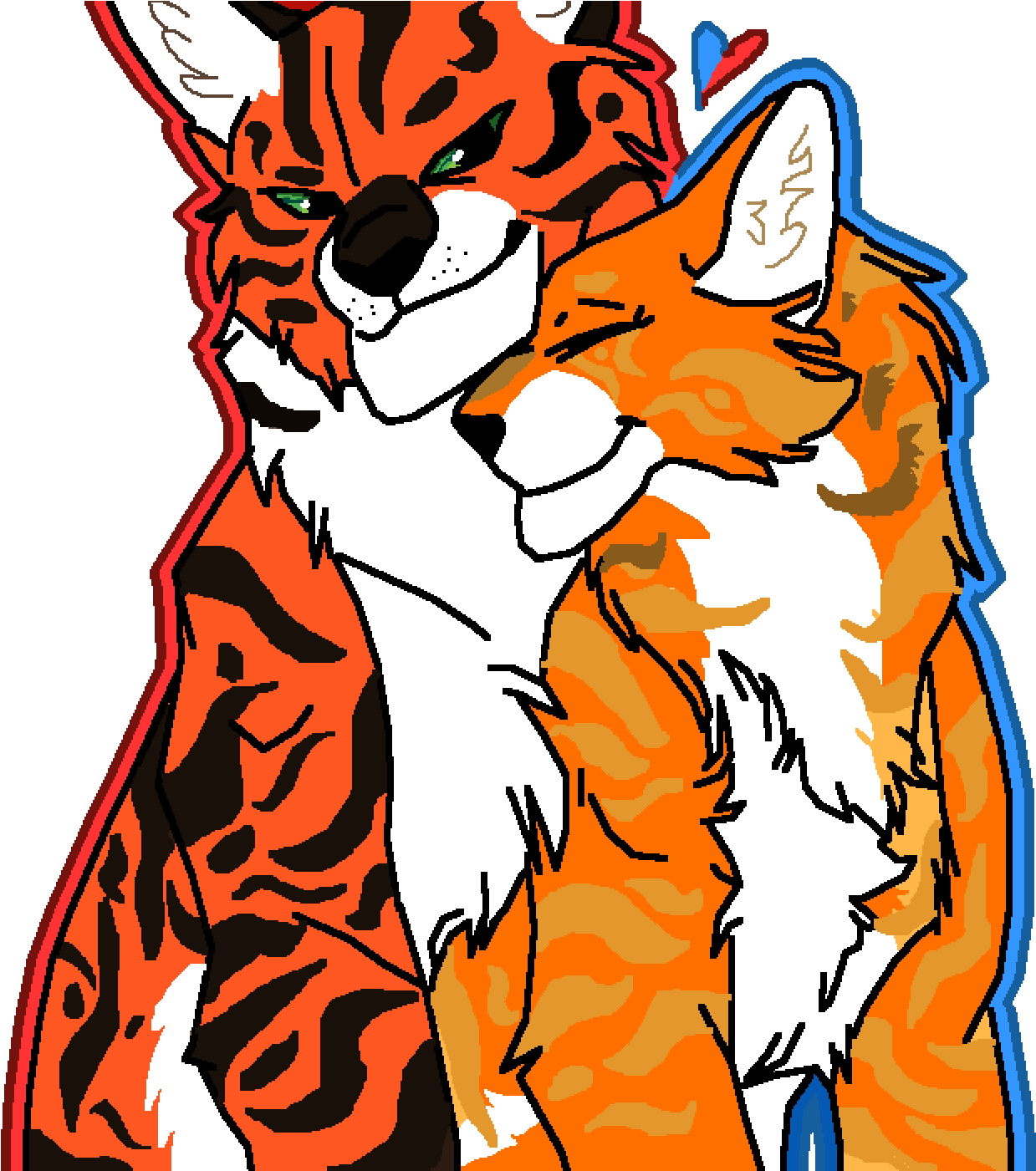 My Mother And Father, Vixenfur And Redpelt Clipart (1400x1400), Png Download