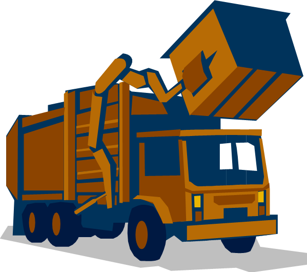 Garbage Truck Clipart (599x530), Png Download