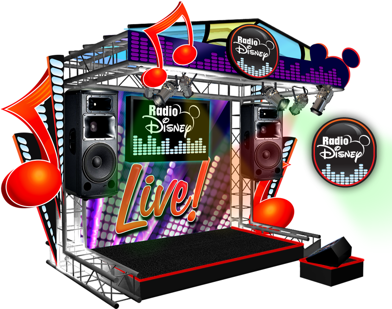 Radio Disney Karaoke Stage Concept Art Clipart (800x800), Png Download