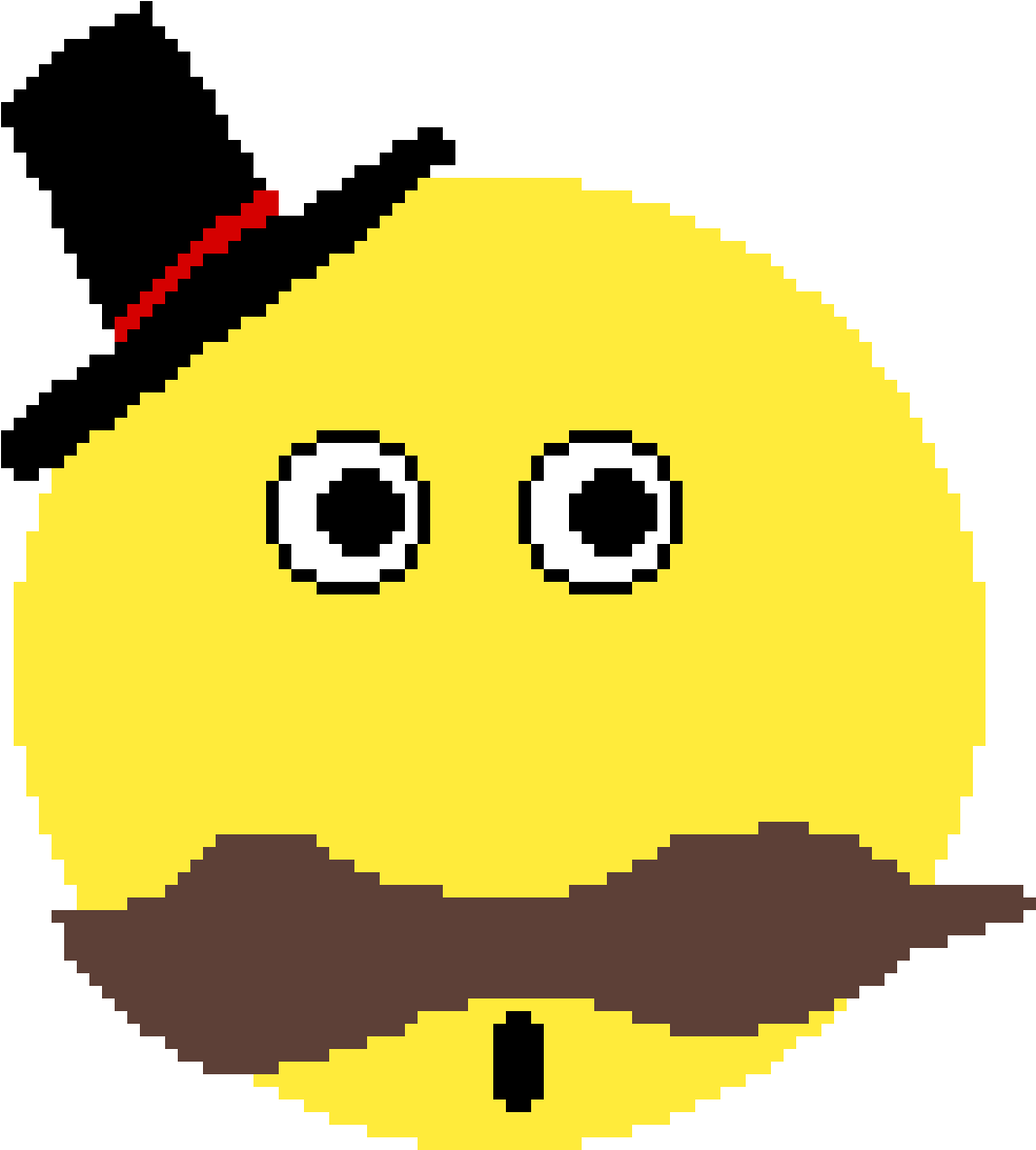 Shocked Moustache Emoji Clipart (1200x1200), Png Download