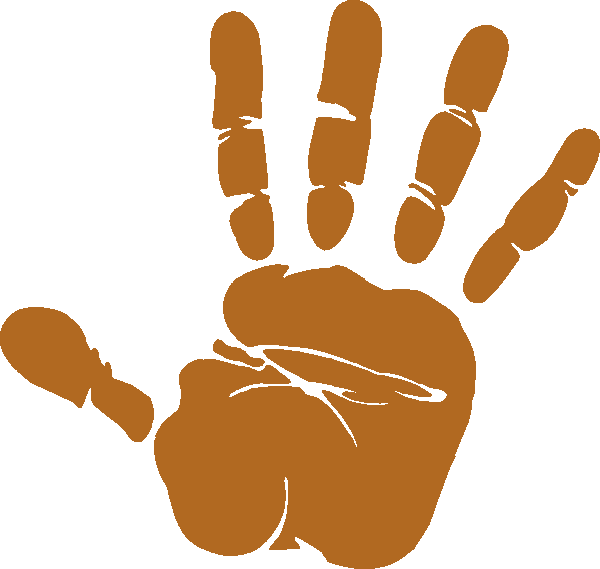 Bronze-handprint Copy Clipart (600x569), Png Download