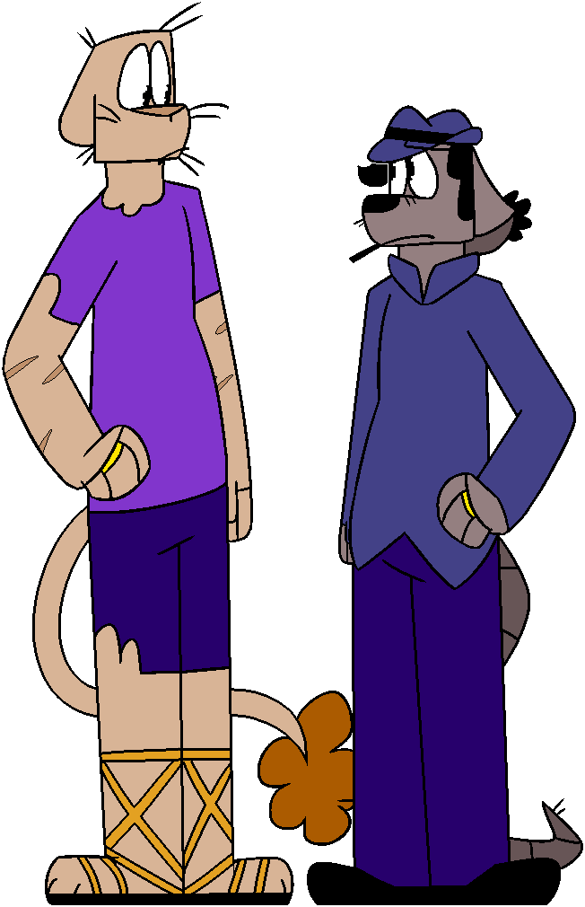 Biggie & Itchy Clipart (652x1010), Png Download