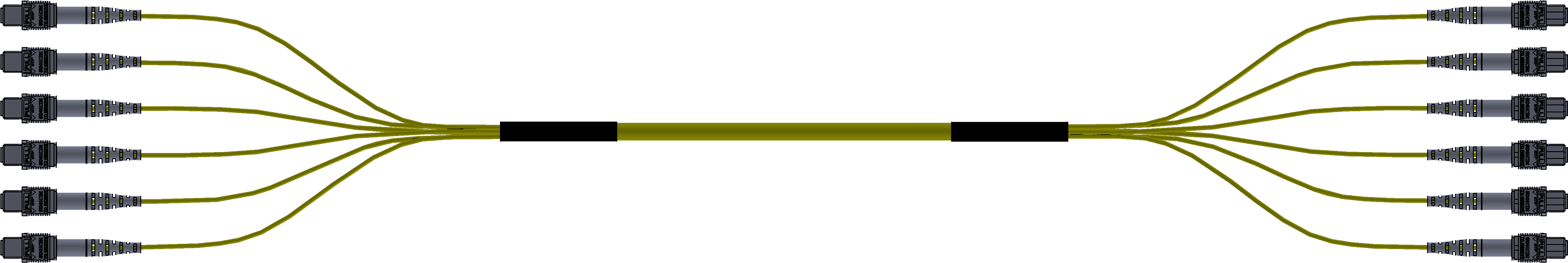 6x8mtp 48 Fiber Breakout Assembly Samm Teknoloji Fiber Clipart (5420x3000), Png Download