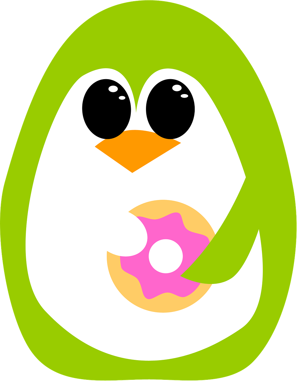 Doughnut Clipart Green - Png Download (561x720), Png Download