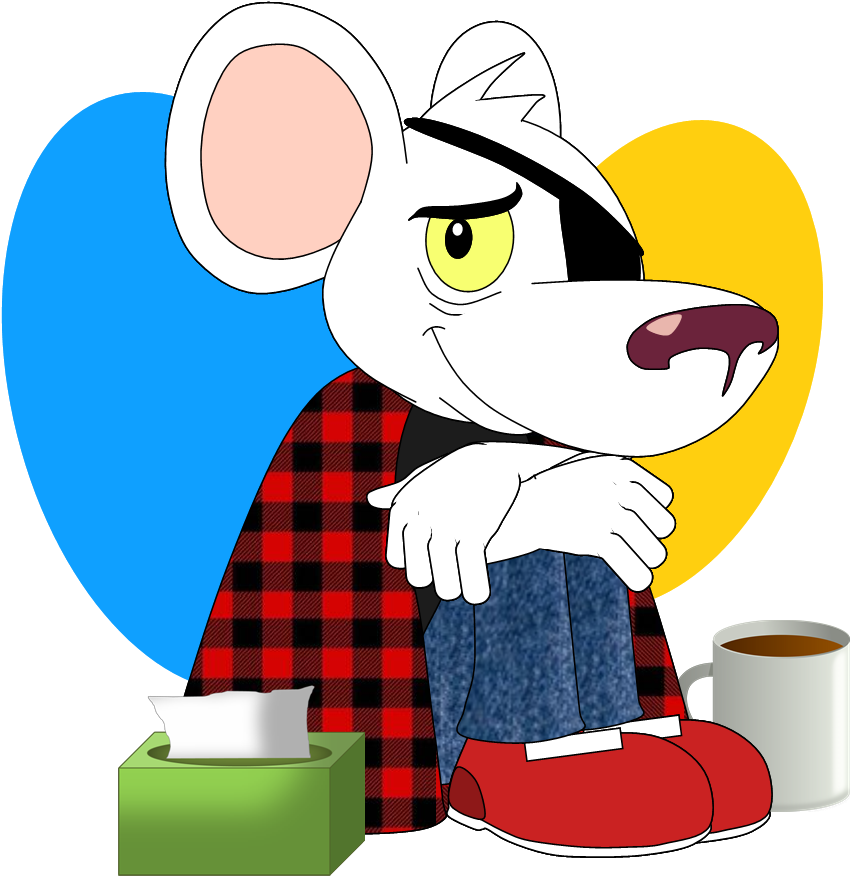 Poor Chap Caught Up A Cold Clipart (876x876), Png Download