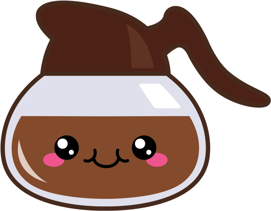 Cute Coffee Pot Clipart (938x738), Png Download