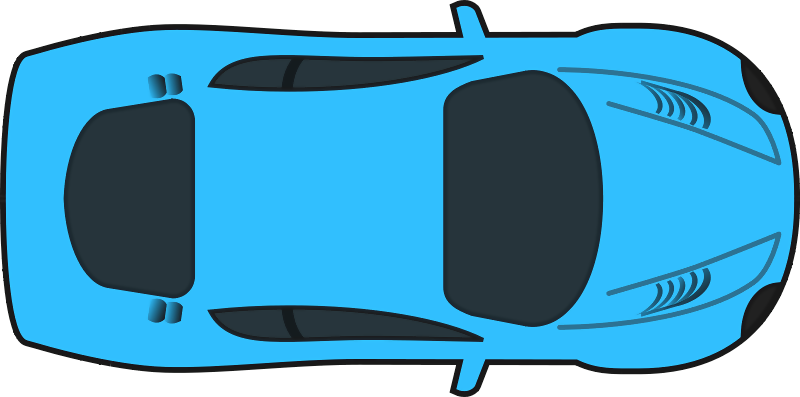 Blue Racing Car View Chart Clipart (800x397), Png Download