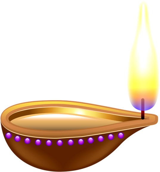 India Diya Transparent Clip Art Png (575x600), Png Download