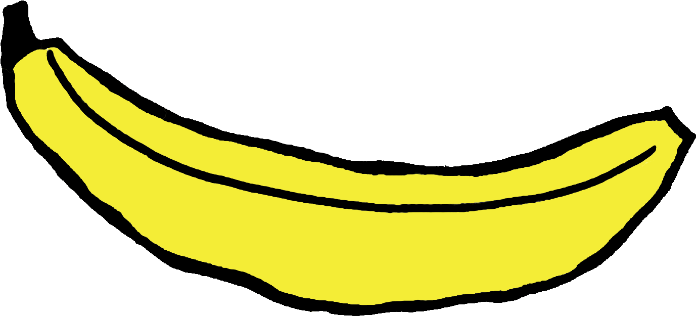 Radioactive Banana Clipart (1399x635), Png Download