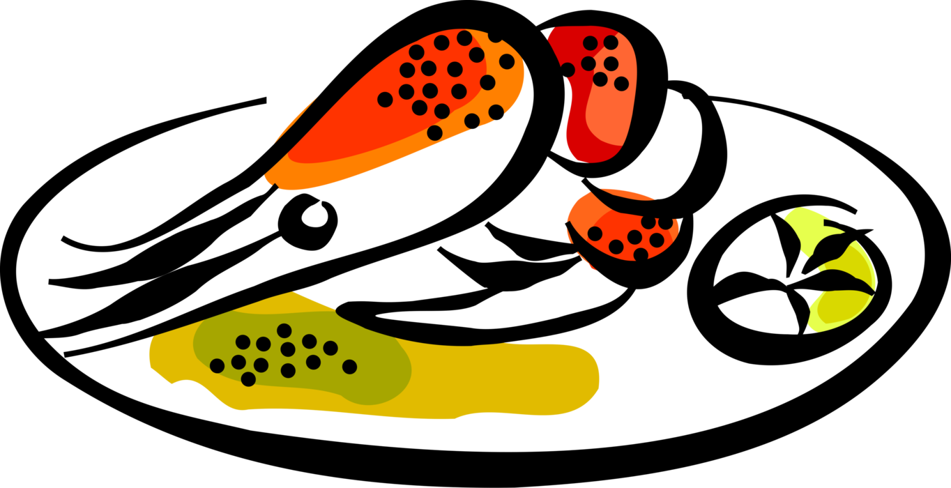 Vector Illustration Of Clawed Lobster Langostino Shellfish Clipart (1364x700), Png Download