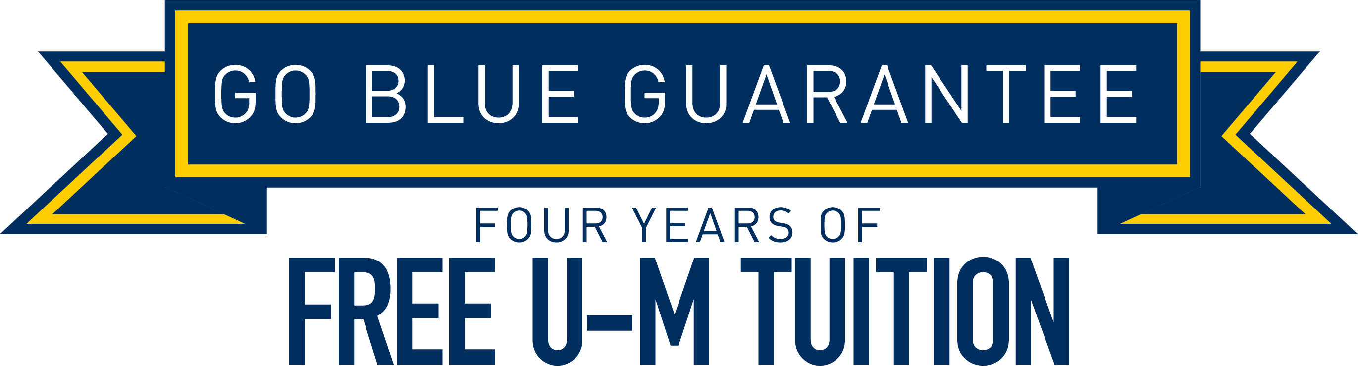 Go Blue Guarantee Clipart (2742x739), Png Download