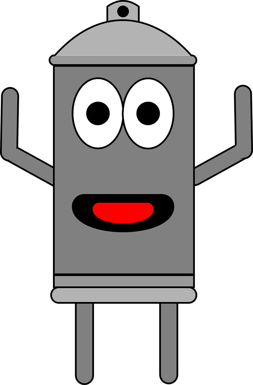 Pain Can Alive Character Clipart (840x1280), Png Download