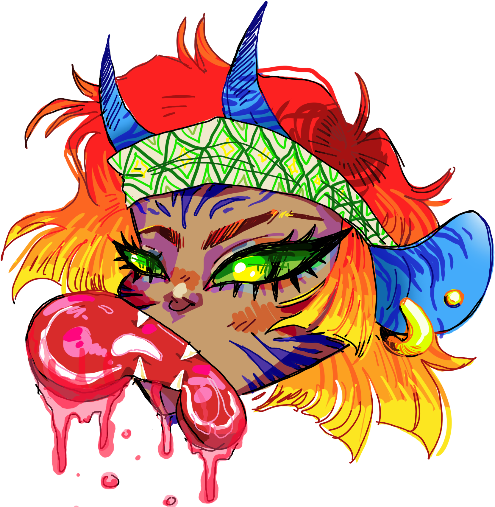 I Will Draw A Detailed Colourful Headshot Clipart (1705x1706), Png Download