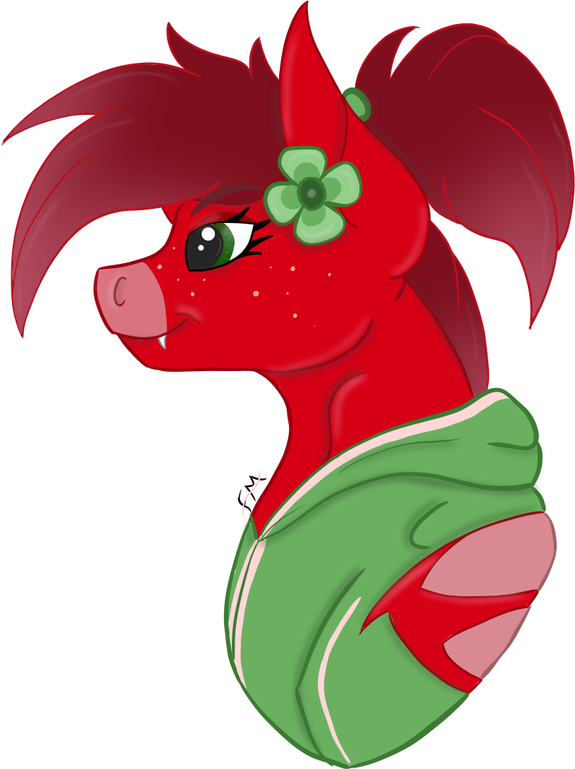 A Lil Headshot Of My Oc, Strawberry Surprise Clipart (1049x1197), Png Download
