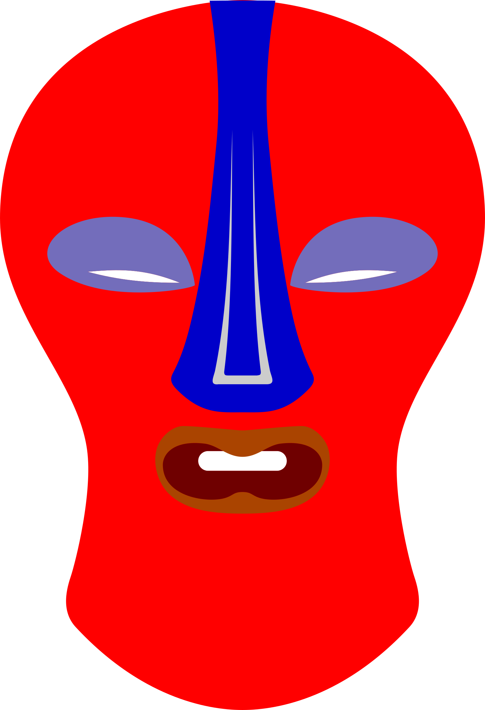 Chrome Drawing - Mask Clipart (1640x2400), Png Download