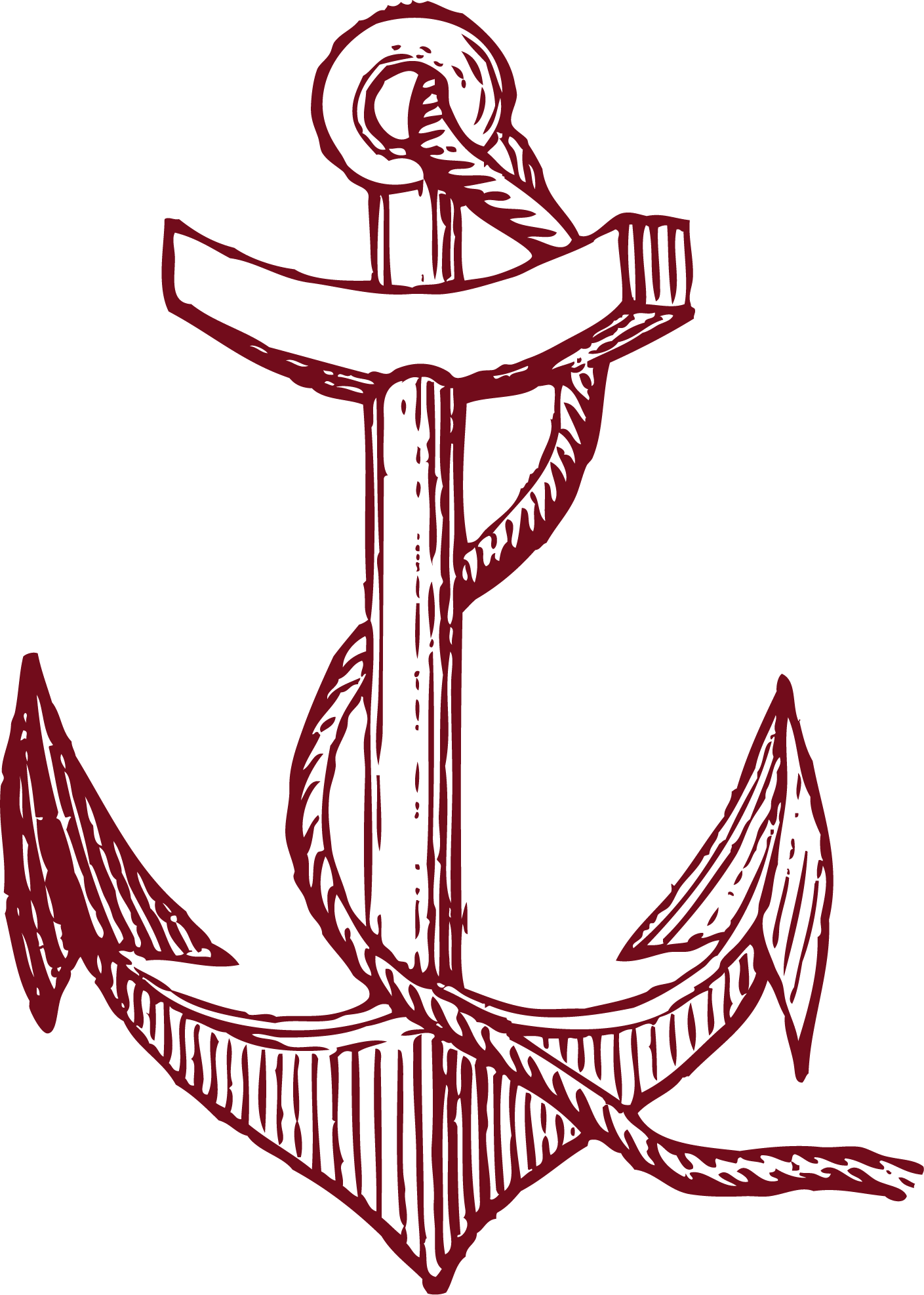 Tattoos Drawing Clip Art - Stickalz Llc Anchor Nautical Decor Vinyl Sticker Wall - Png Download (1409x1974), Png Download