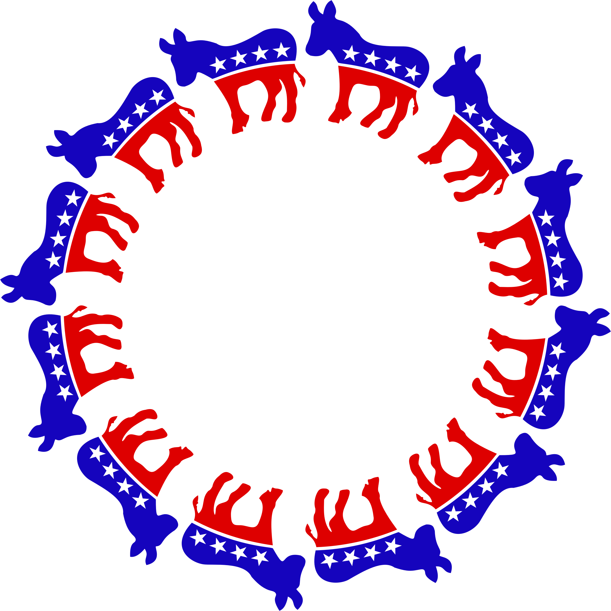 Donkey United States Of America Democratic Party - Democratic Party Clipart (750x750), Png Download