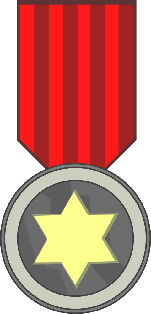 Vector Clip Art Of Star Award Medal On Red Ribbon - Png Download (481x1000), Png Download