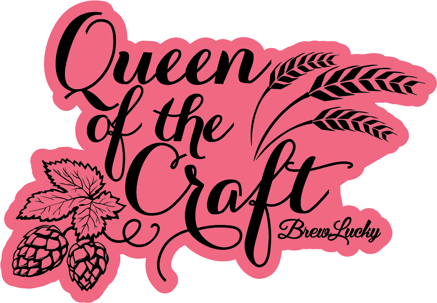 Queen Of The Craft Sticker Brew Lucky - Amazing Grace Sheet Music Design 3 X Inch Wood Lithograph Clipart (1501x1064), Png Download