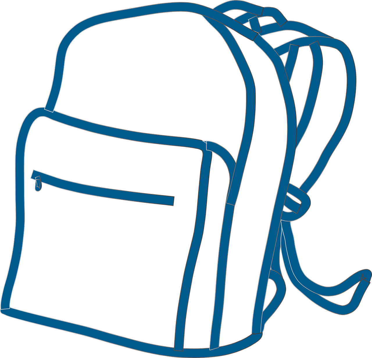 Blue Backpack Svg Clip Arts 600 X 577 Px - Png Download (600x577), Png Download