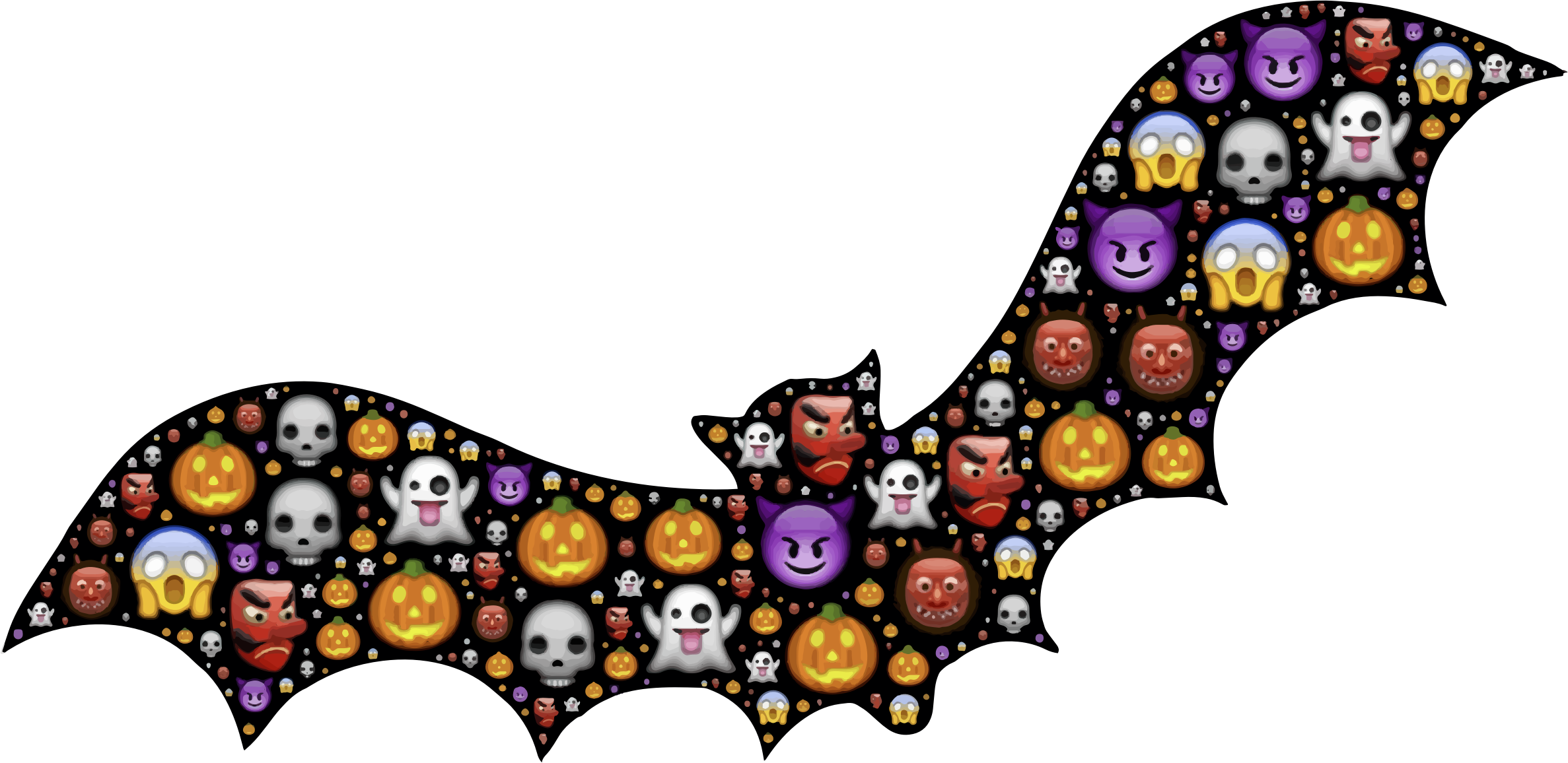 Big Image - Halloween Colorido Clipart (2374x1156), Png Download
