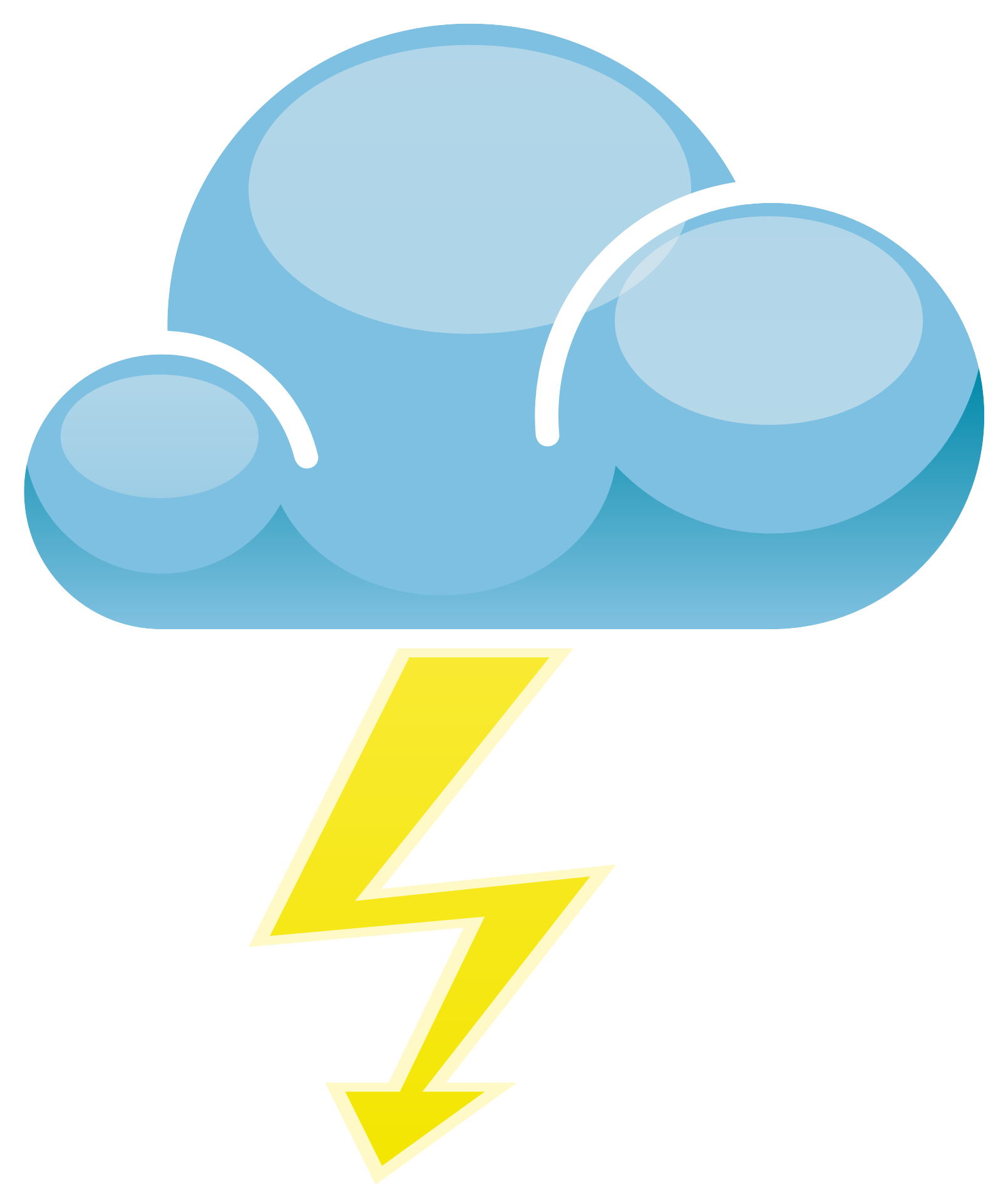Thunderstorm Weather Forecasting Lightning - Thunder And Lightning Icon Clipart (639x750), Png Download