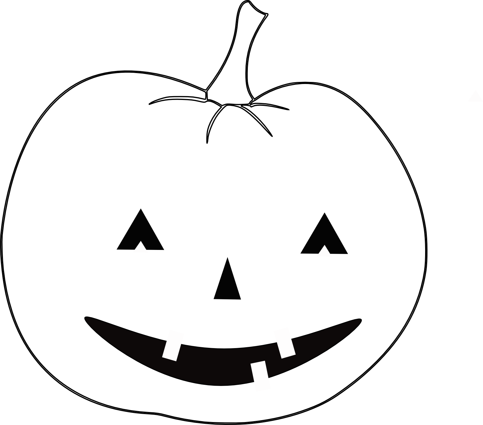 Creepy Ghost Cliparts - Halloween Clip Art Outline - Png Download (1635x1437), Png Download