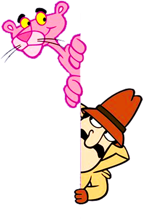 Panther Clipart Clip Art - Pink Panther And Inspector Clouseau - Png Download (1000x919), Png Download