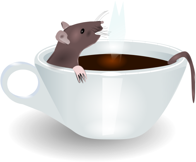 Similar Clip Art - Coffee And Rat - Png Download (800x686), Png Download