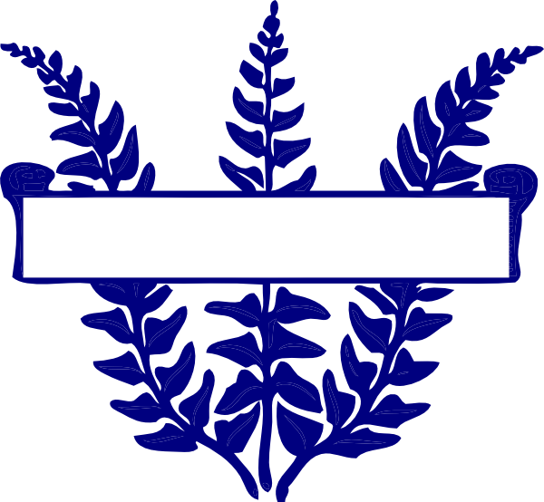 Blue Fern Scroll Svg Clip Arts 600 X 554 Px - Png Download (600x554), Png Download