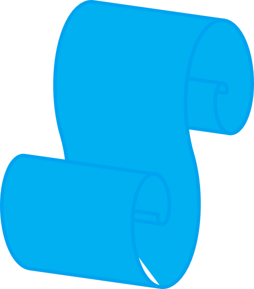 Original Png Clip Art File Scroll Blue Svg Images Downloading Transparent Png (522x595), Png Download
