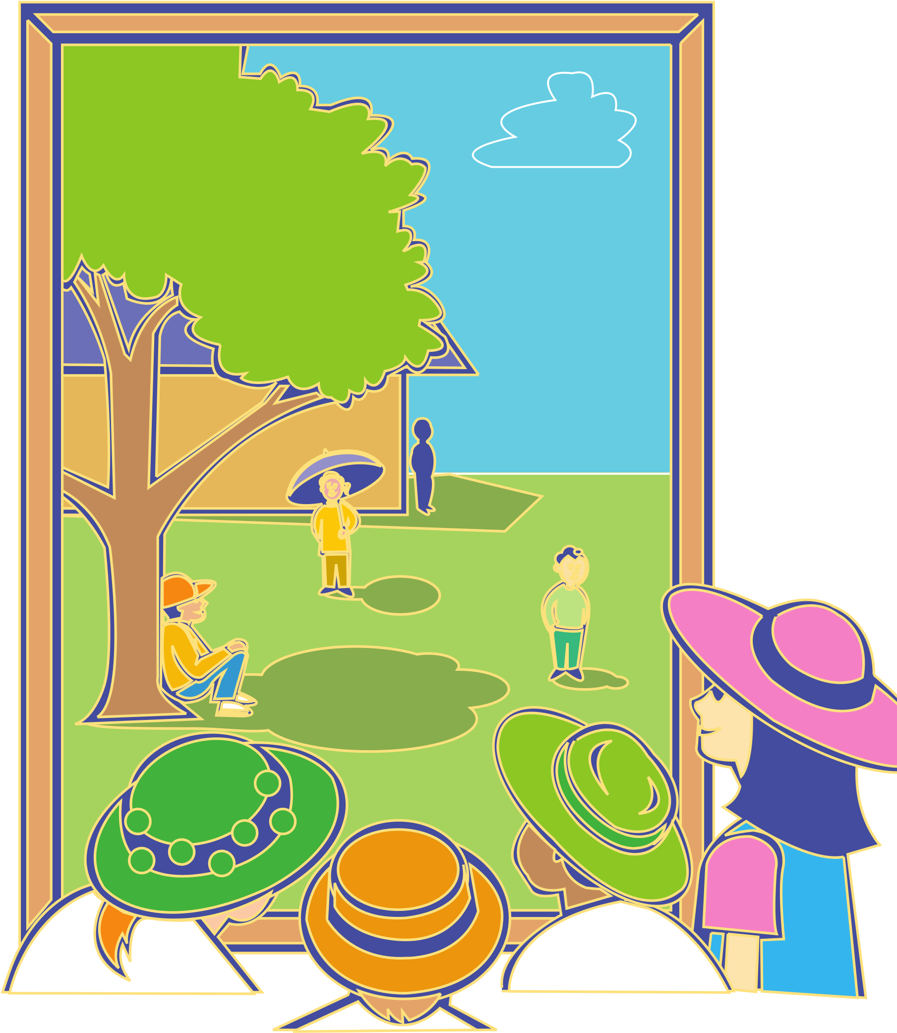 Big Image - Looking Out The Window Clipart - Png Download (1855x2400), Png Download