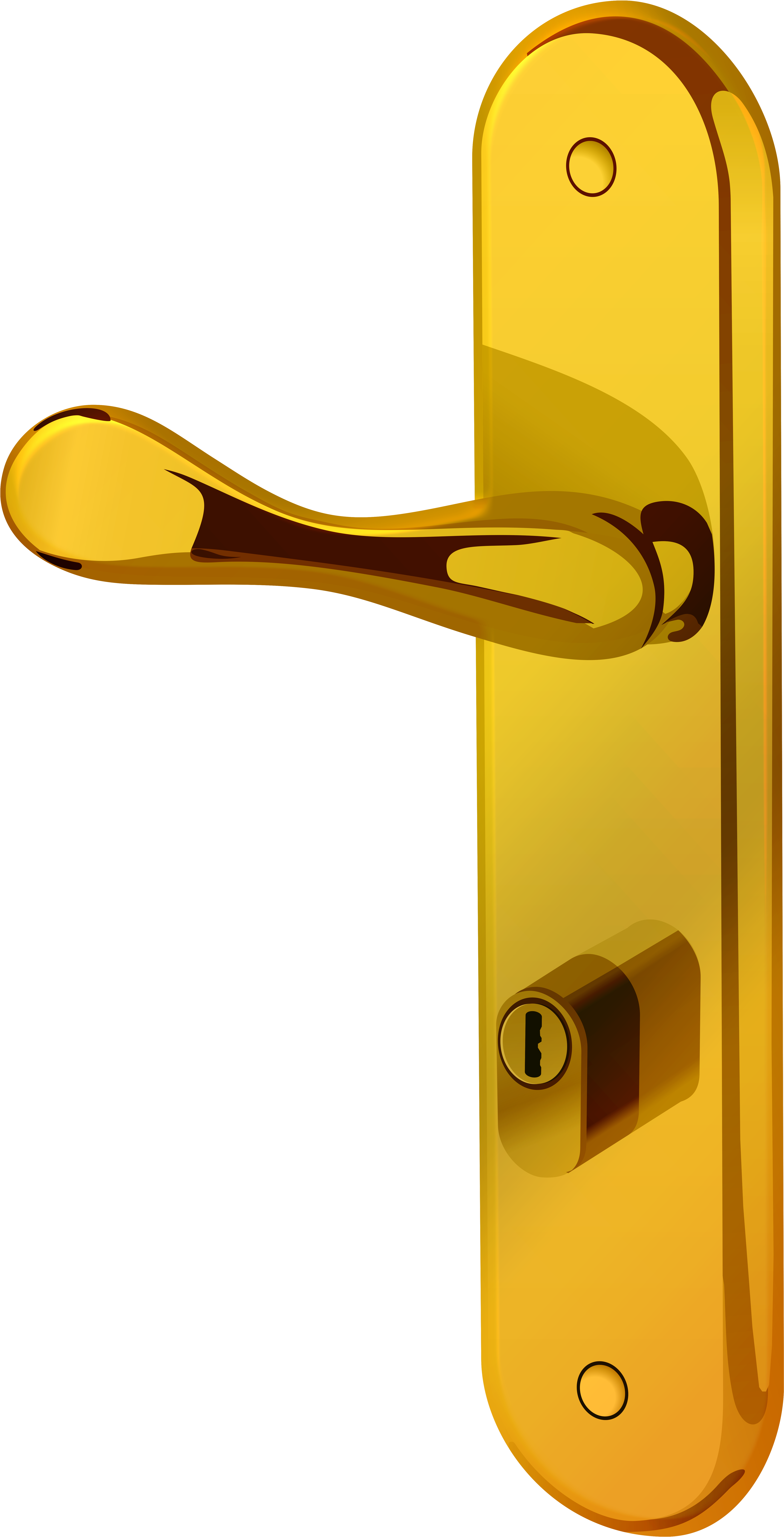 Gold Door Handle Png Clip Art - Clip Art Transparent Png (4108x8000), Png Download