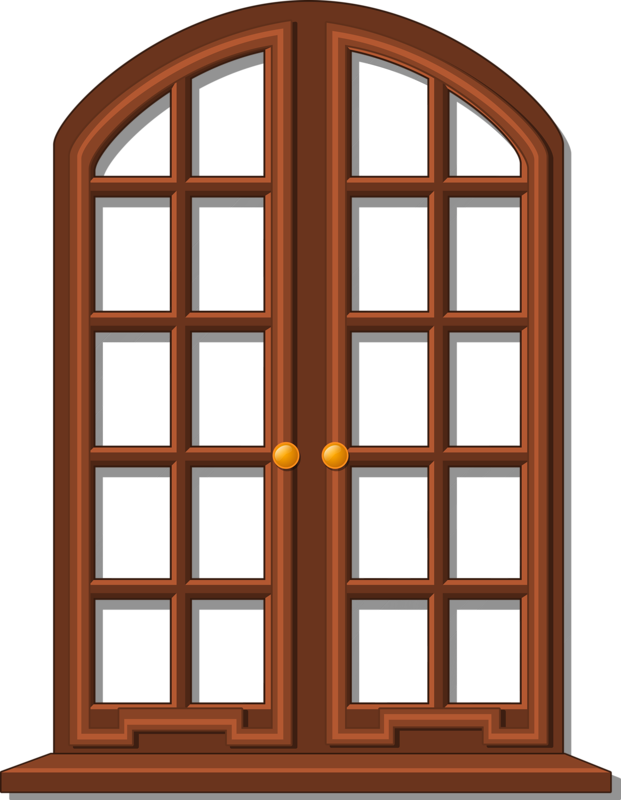 Фото, Автор Soloveika На Яндекс - Brown Door Clipart Windows - Png Download (621x800), Png Download