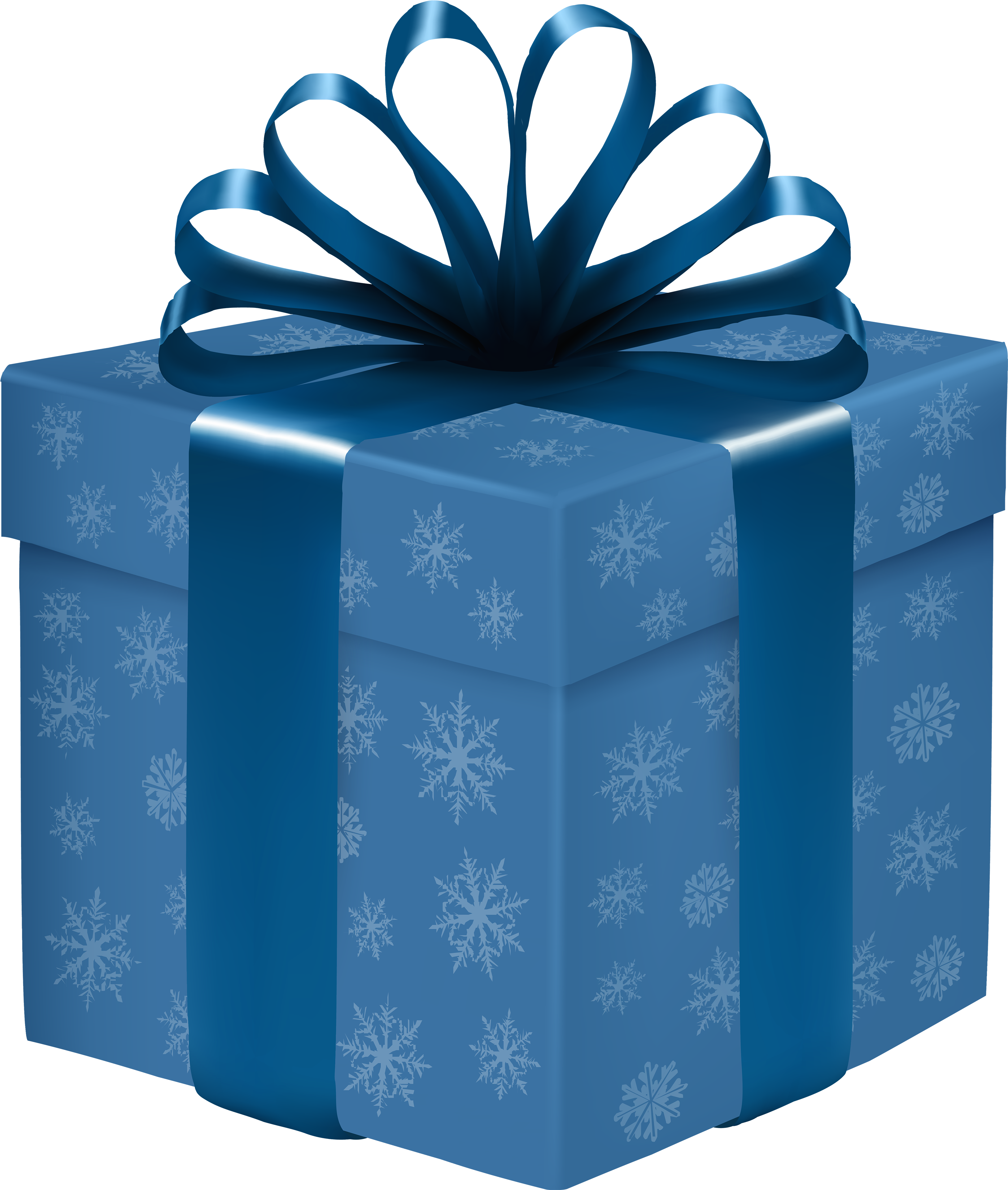 Blue Gift Box With Snowflakes Png Clipart - Caja De Regalo Azul Transparent Png (3583x4000), Png Download